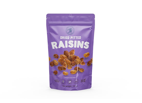 SUN DRIED PITTED RAISINS – DOYPACK